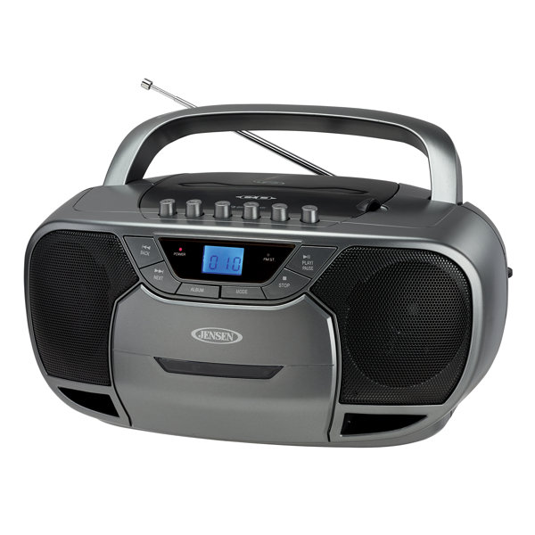 Jensen Portable Bluetooth Mp3 Cd Cassette Player/recorder With Am/fm